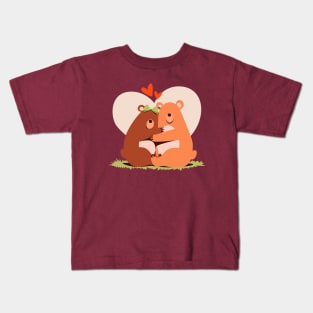 Bear Couple Cute Kids T-Shirt